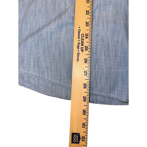 Vintage L.L. Bean Denim Button Down Short Sleeve Shirt SizeL Large - Picture 4 of 4